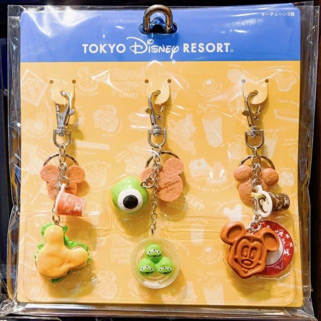 Disney Tokyo Exclusive Disney Park Snack Keychains 3pc