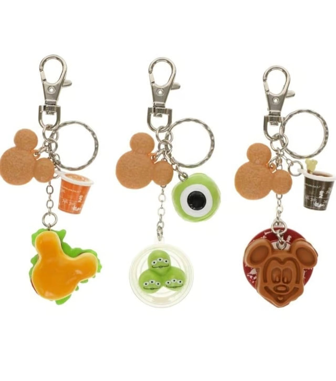 Disney Tokyo Exclusive Disney Park Snack Keychains 3pc