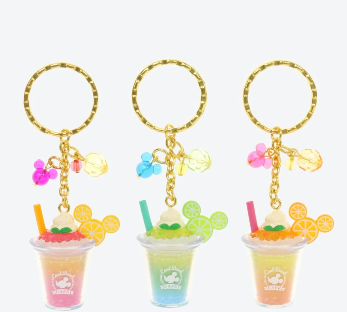 Tokyo Disney Resort Pair Key Chain Set Food Sample Tropical Drink